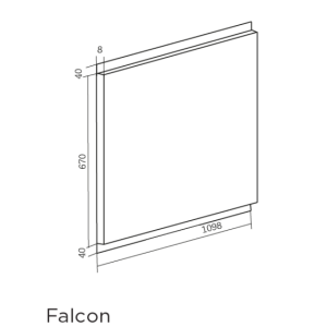 Crédence pour Falcon 110 cm noir