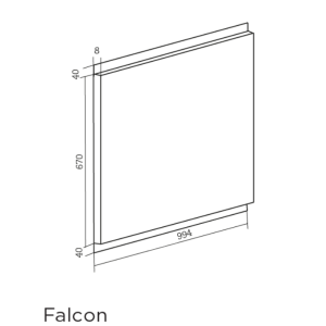 Crédence Falcon 100 cm noir
