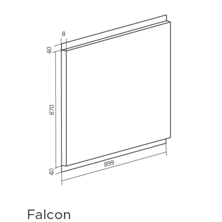 Crédence Falcon 90 cm Inox