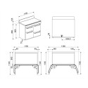 Centre de cuisson SMEG Victoria 110cm induction vert deau
