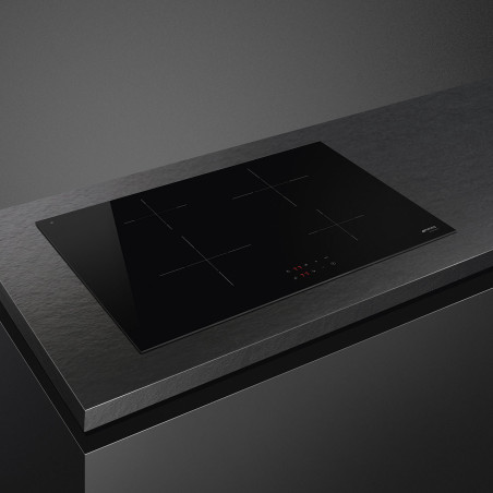 Plaque de cuisson induction SMEG semi-affleurante 70-75 cm Noir