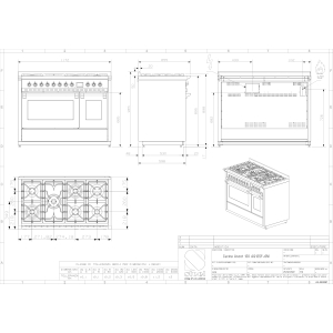 Piano de cuisson STEEL ASCOT 120 cm combi-steam