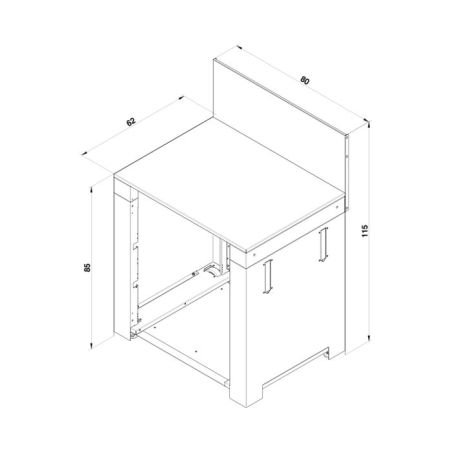 MODULO ENO FRIGO NOIR ET INOX