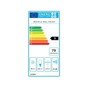 Hotte décorative murale FALMEC Cover1410 verre blanc 85 cm