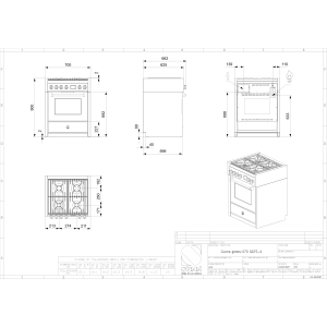 Piano de cuisson Steel Genesi 70 cm Combi-Steam