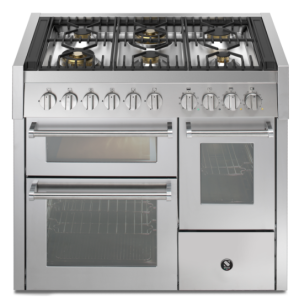 Piano de cuisson Steel Genesi 100/3 combi-steam portes vitrées