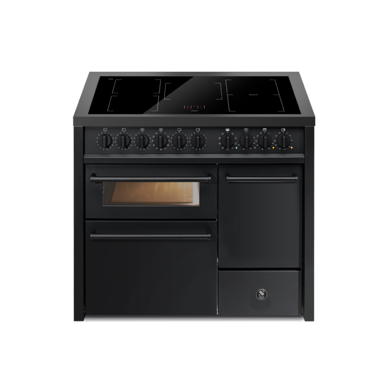 Piano de cuisson Steel ENFASI ALL BLACK 100 cm 3 fours