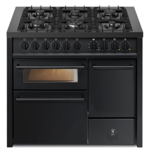 Piano de cuisson Steel ENFASI ALL BLACK 100 cm 3 fours