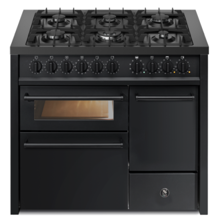 Piano de cuisson Steel ENFASI ALL BLACK 100 cm 3 fours