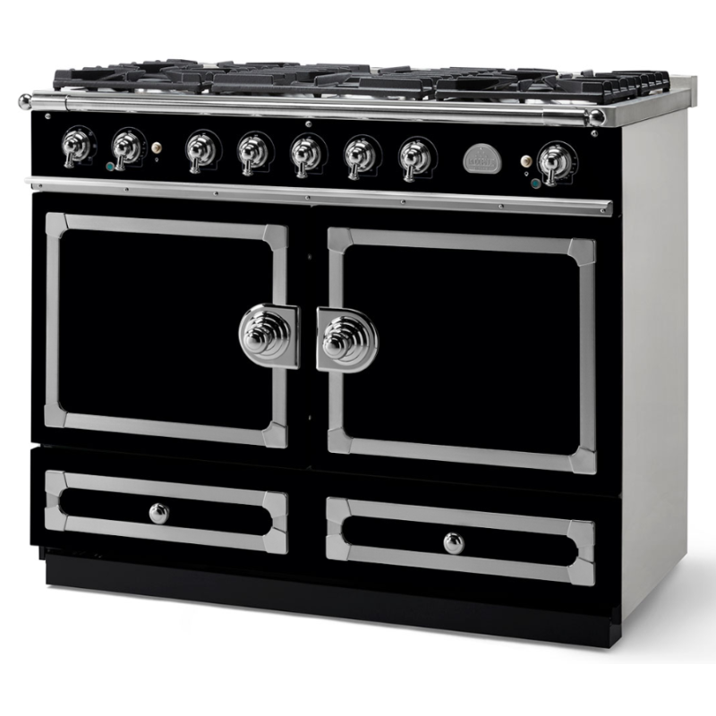 Piano de cuisson La Cornue CORNUFÉ 110cm Noir brillant / Nickel inox satiné