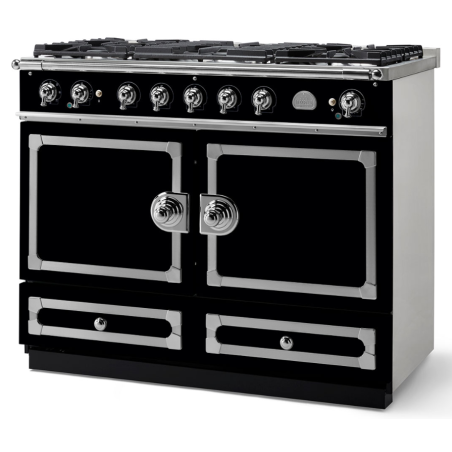 Piano de cuisson La Cornue CORNUFÉ 110cm Noir brillant / Nickel inox satiné