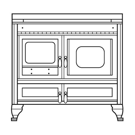 Cuisiniere à bois Légende ARCHAMBAUD 100cm F-100-B