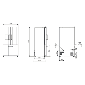 Réfrigérateur STEEL Ascot 90 French Door