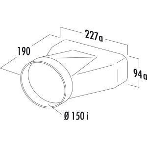 Accessoire NOVY Adaptateur double conduit rond vers plat blanc