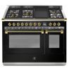 Piano de cuisson STEEL ASCOT 120 cm combi-steam - 5 feux gaz + 1 plancha 4TM
