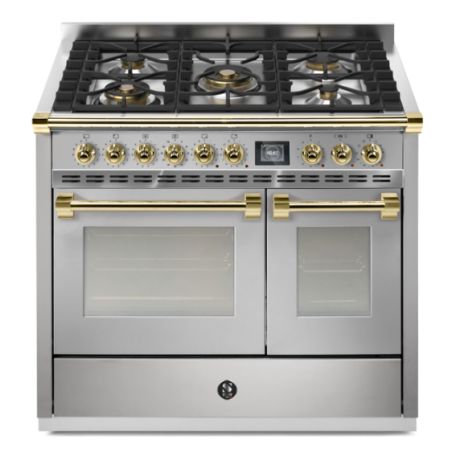 Piano de cuisson STEEL ASCOT 100 cm combi-steam - 5 FEUX GAZ 4M