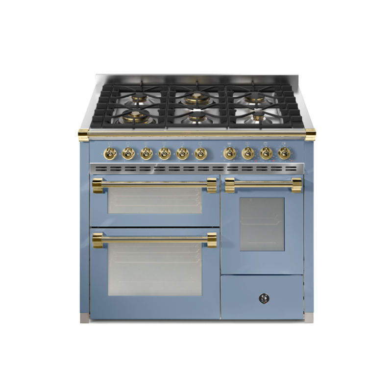 Piano de cuisson STEEL ASCOT 100 cm combi-steam 3 fours - 6 FEUX GAZ 6W