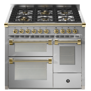 Piano de Cuisson STEEL ASCOT 100 cm avec Combi-Steam et 3 Fours - Référence ASCOT 100/3