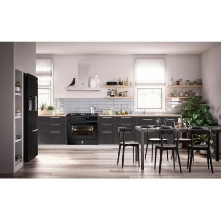 Piano de cuisson Steel ENFASI ALL BLACK 90 cm - Cuisiniere Steel ENFASI ALL BLACK
