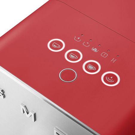 Machine à café Smeg - Cafetiere broyeuse avec buse vapeur BCC12