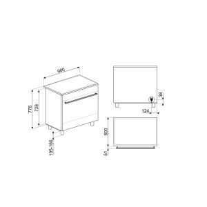 Piano de cuisson SMEG Induction pas cher BG91IX2