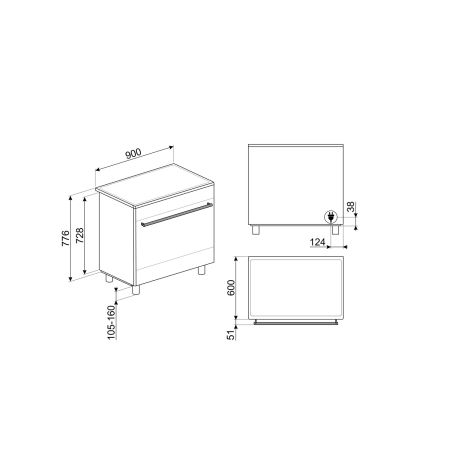 Piano de cuisson SMEG Induction pas cher BG91IX2