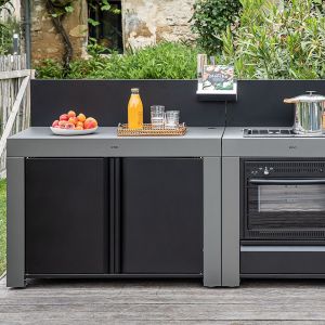 Meuble plancha ENO FELIX Gris cargo | Cuisinières Grande Largeur