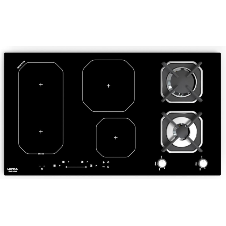 Plaque de cuisson mixte gaz + induction Lofra Dione 90 cm HGN924I