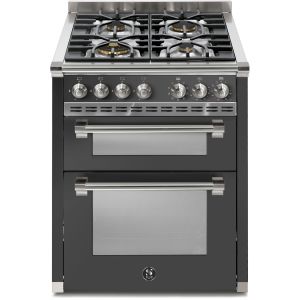 Piano de cuisson Steel Ascot 70 cm Combi-Steam double four gaz