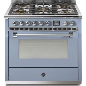 Piano de cuisson STEEL ASCOT 90 cm Combi-Steam 5 feux gaz