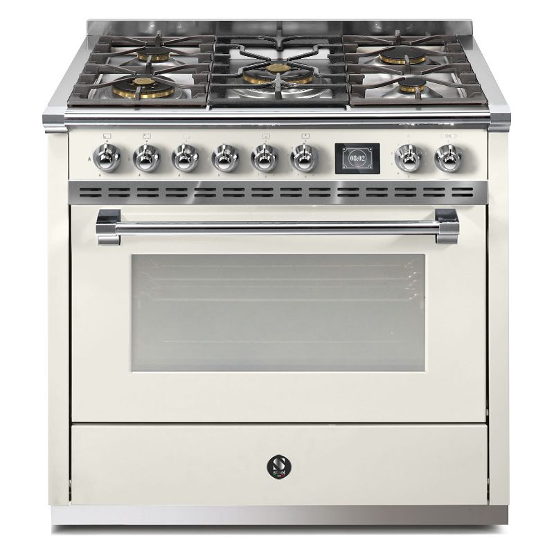 Piano de cuisson STEEL ASCOT 90 cm Combi-Steam 5 feux gaz