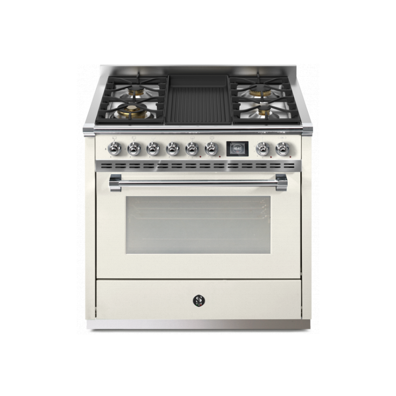 Piano de cuisson Steel Ascot 90 cm Combi-Steam 6 feux gaz AQ9S-4B