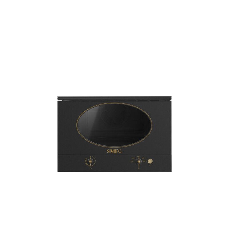 Micro-ondes encatsrable SMEG coloniale gris anthracite
