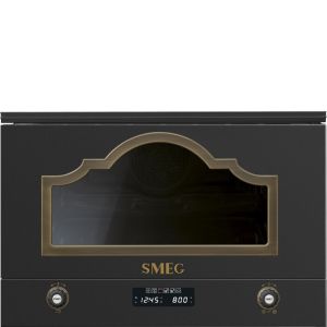 Micro-ondes gril encastrable SMEG Cortina gris anthracite MP722AO