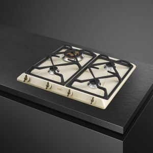 Plaque de cuisson encastrable SMEG Coloniale 60 cm gaz crème