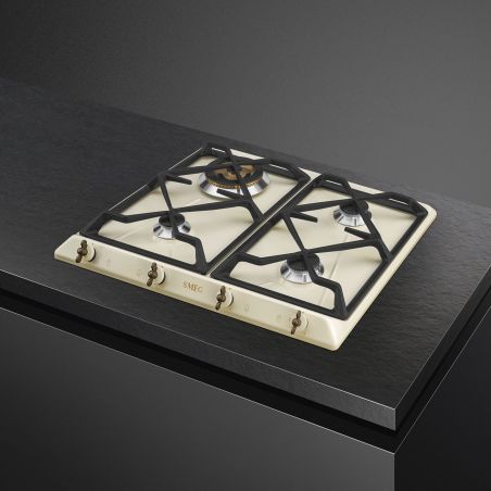 Plaque de cuisson encastrable SMEG Coloniale 60 cm gaz crème