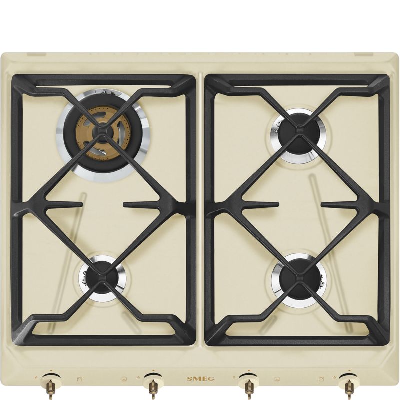 Plaque de cuisson encastrable SMEG Coloniale 60 cm gaz crème