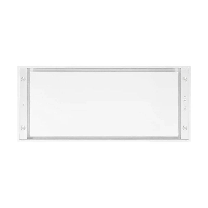 Plafonnier Novy Pureline - largeur 120 cm - blanc RAL 9003 - moteur cubic orientable -éclairage LED