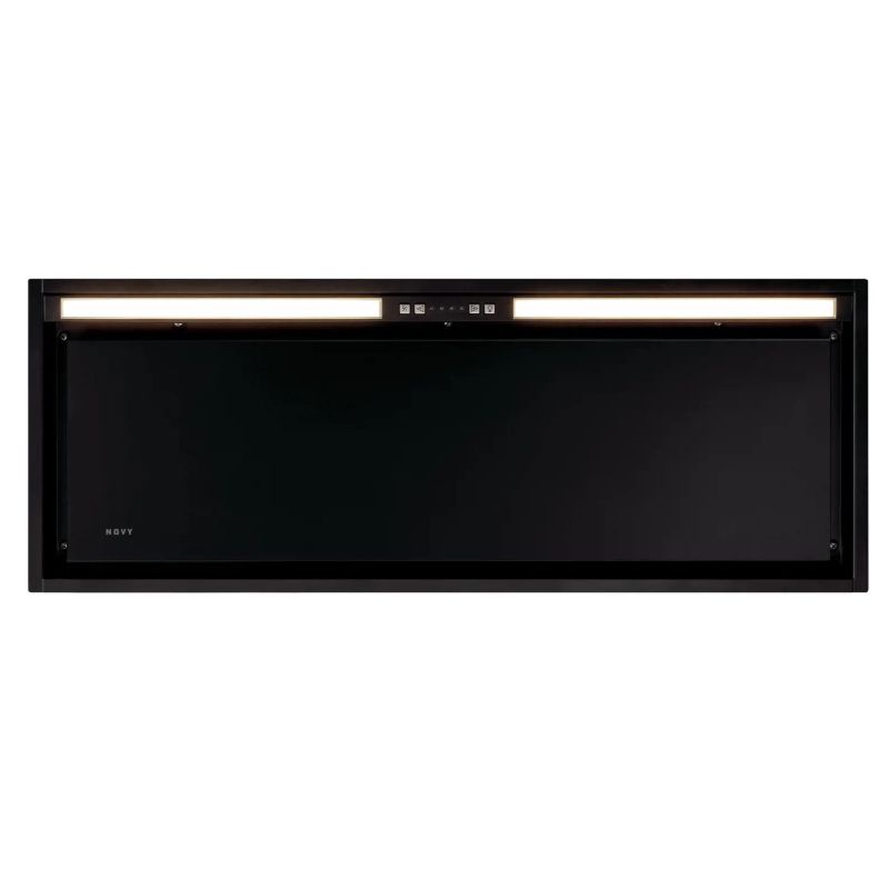 Groupe Novy Crystal Verre noir - largeur 90 cm - moteur intégré