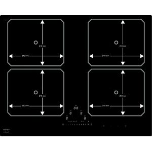 Table Novy Pro Induction 65 cm - 4 foyers Fonction InTouch