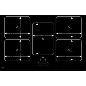 Table Novy Pro Induction 80 cm - 5 foyers Fonction InTouch