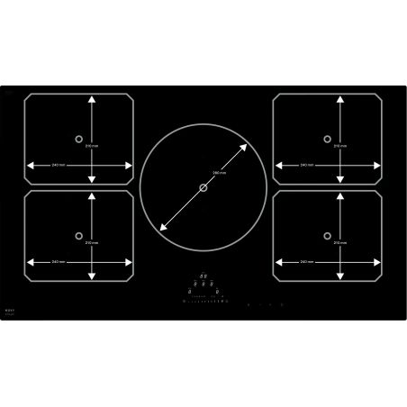 Table Novy Pro Induction 90 cm - 5 foyers Fonction InTouch