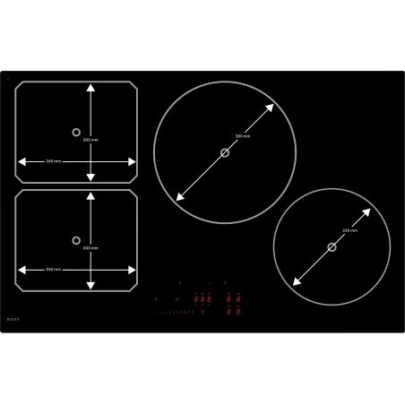 Table Novy Power Induction 80 cm - 4 foyers