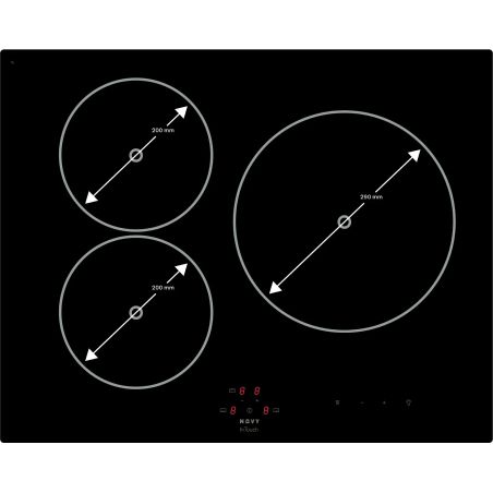 Table Novy Confort Induction 65 cm - 3 foyers Fonction InTouch