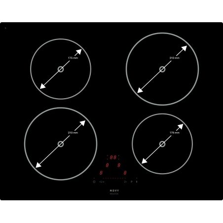 Table Novy Confort Induction 65 cm - 4 foyers