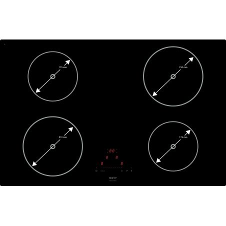 Table Novy Confort Induction 80 cm - 4 foyers