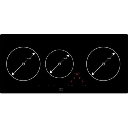 Table Novy Confort Induction 80 cm - 3 foyers Fonction InTouch