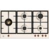 Plaque de cuisson BERTAZZONI Heritage 90 cm 5 feux gaz ivoire/cuivre