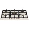 Plaque de cuisson BERTAZZONI Heritage 75 cm 5 feux gaz ivoire/cuivre