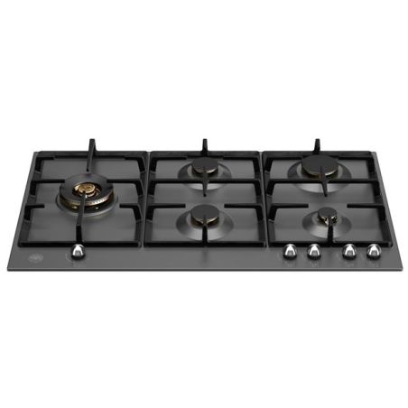 Plaque de cuisson BERTAZZONI Heritage 90 cm 5 feux gaz noir mat